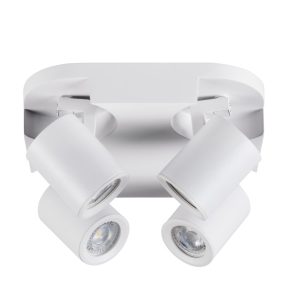 KANLUX LAURIN EL-40W 4-VD WIT PLAFOND ROND SPOTLAMP
