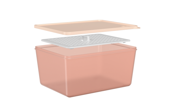 COZA BEWAARDOOS 2.2L M/ROOSTER BASIC BLUSH PINK