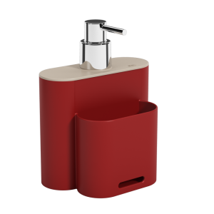 COZA ZEEPDISPENSER 500ML FLAT BOLD RED+LGREY