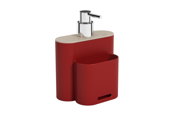 COZA ZEEPDISPENSER 500ML FLAT BOLD RED+LGREY