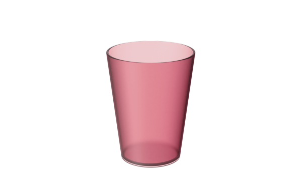 COZA BEKER 300 ML RETRO GLASS TRANSPARENT RED