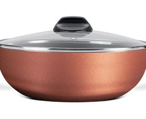 BRINOX WOK M/DEKSEL &HANDVAT 28CM CLOVE COPPER