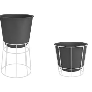ELHO BLOEMPOT 24CM ANTHRACIET BFOR UP M/FRAME