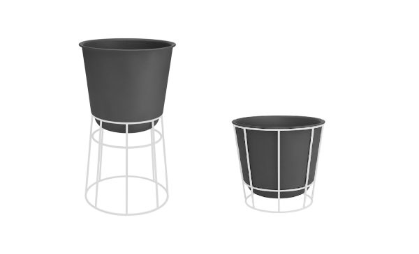 ELHO BLOEMPOT 24CM ANTHRACIET BFOR UP M/FRAME