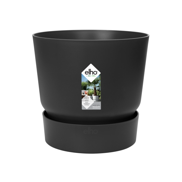 ELHO BLOEMP.Ø30 CM ZWART GREENVILLE 30CM LIVING ROND