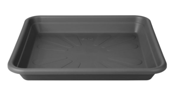 ELHO  SAUCER 25CM ANTHRACIET VIERKANT UNIVERSAL
