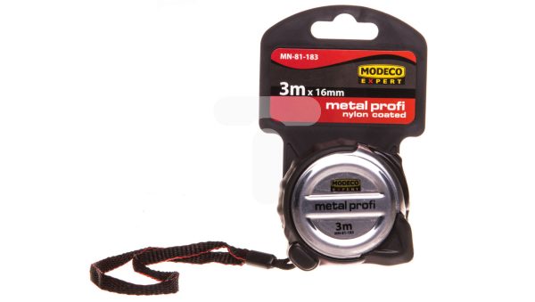 MODECO ROLBANDMAAT 3MX16MM METAL PROFI MIARA ZWIJANA