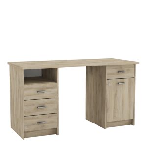 DEMEYERE “MONACO”BURO 1DR/4DRW KRONBERG OAK