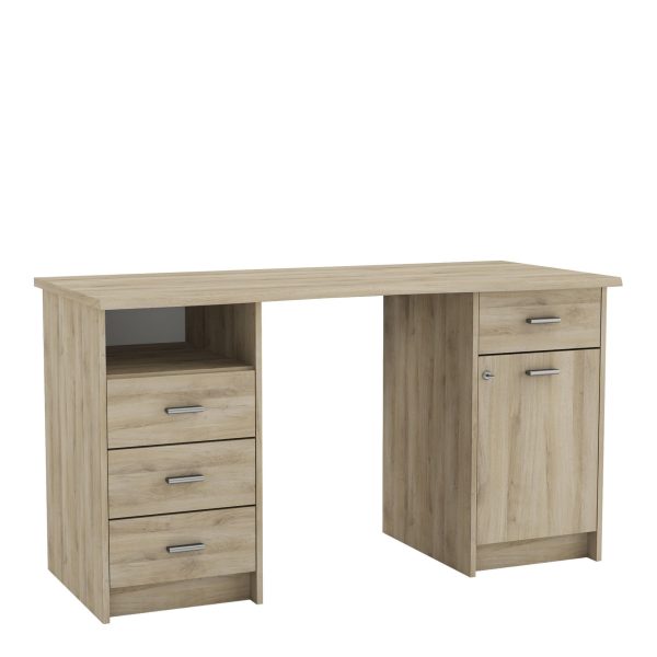 DEMEYERE "MONACO"BURO 1DR/4DRW KRONBERG OAK