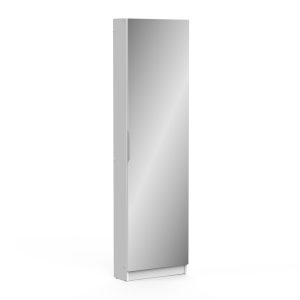 DEMEYERE “ZAPATERO” SCHOENENKAST 1DR/1SPIEGEL PEARL/WHITE