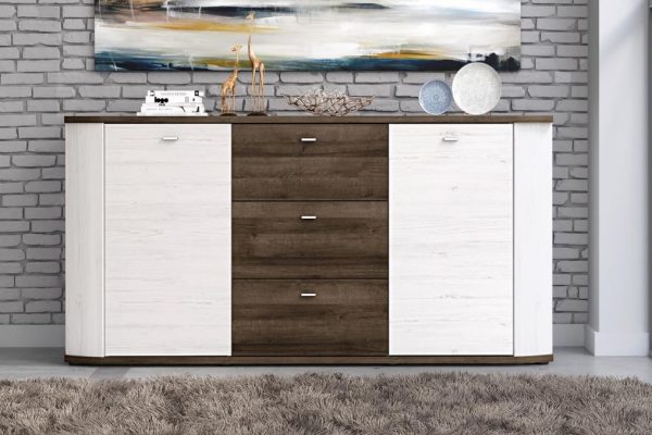 GENT DRESSOIR 3LA/2DRS OAK/WHITE