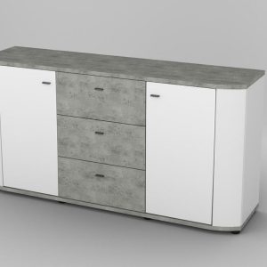 RONDO DRESSOIR WHITE/BETON 3LA/2DRS
