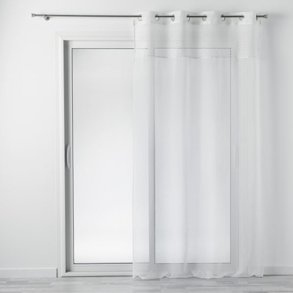 U10 RINGGORDIJN VOILE LOKI 140X240CM WIT