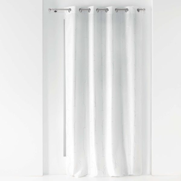 U10 RINGGORDIJN DOMEA 140X260CM WIT/ZILVER
