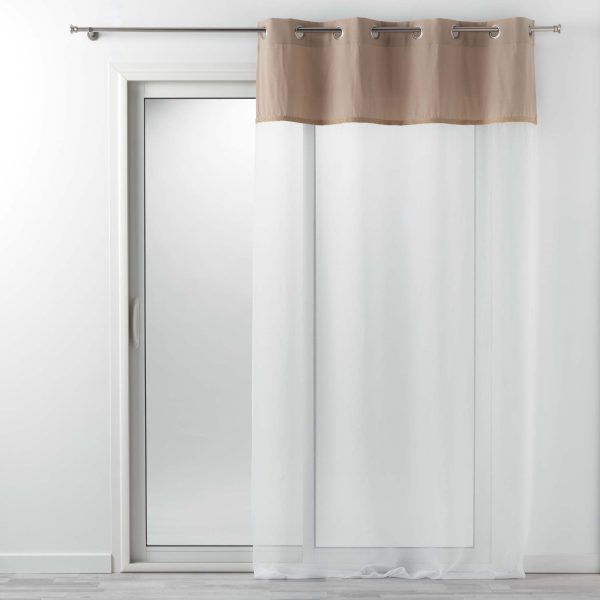 U10 RINGGORDIJN VOILE KELONIA 140X240CM NATUREL