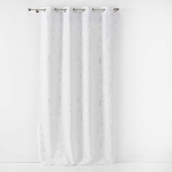 U10 RINGGORDIJN ARTY LINE 140X260CM WIT ZILVER