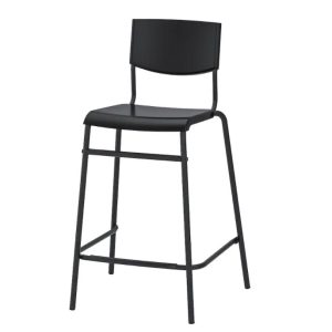 IKEA STIG BARKRUK M/RUGLEUNING  63CM ZWART