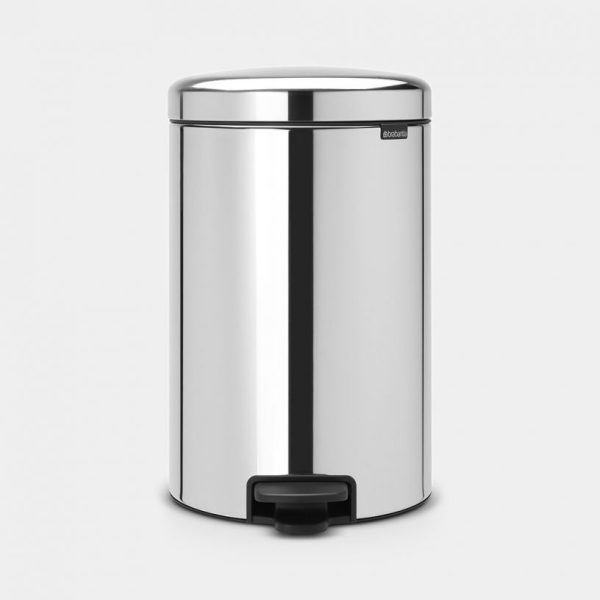 BRABANTIA PEDAALEMMER  20L BRILLIANT STEEL