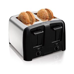 HAMILTONBEACH 4-SLICE TOASTER CHROME BLACK