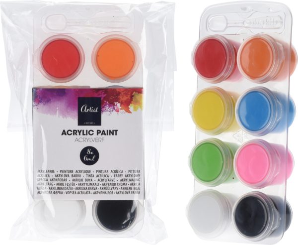 VERF ACRYL 6ML SET 8 ST