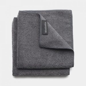 BRABANTIA S/2 MICROFIBER SCHOONMAAKDOEKJES DARK GREY