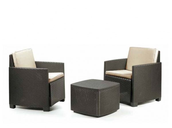 RATTAN TRINACRIA SET 3DLG+4 KUSSENS MOKA