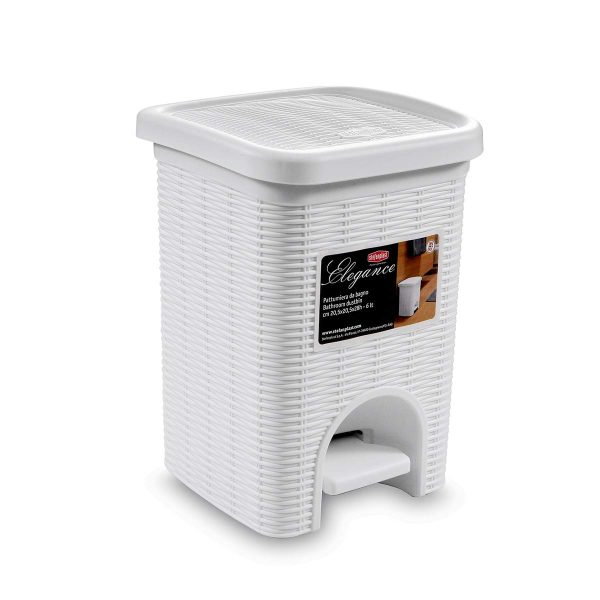 STEFANPLAST ELEGANCE PEDAALEMMER 6L WIT