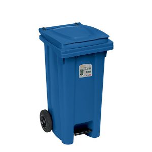 STEFANPLAST 120L PEDAALWIELCONTAINER TRAFFIC BLUE