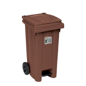 STEFANPLAST 120L SOIL BROWN PEDAALWIELCONTAINER