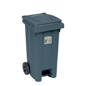 STEFANPLAST 120L PEDAALWIELCONTAINER IRON GREY