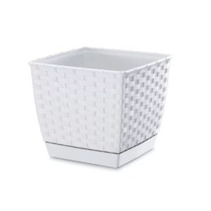 PROSPERPLAST BLOEMPOT 25X25CM WIT