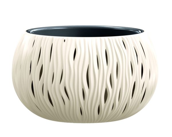 PROSPERPLAST 37CM SANDY BLOEMPOT CREAM  CY728