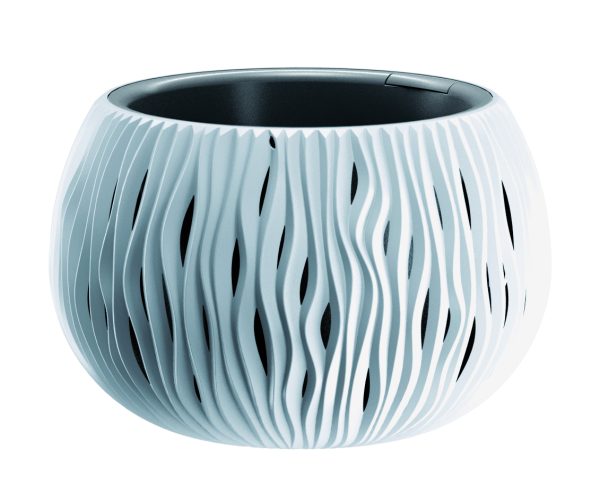 PROSPERPLAST 29CM SANDY BLOEMPOT WIT