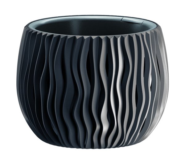PROSPERPLAST 18CM ANTHRACITE SANDY BLOEMPOT