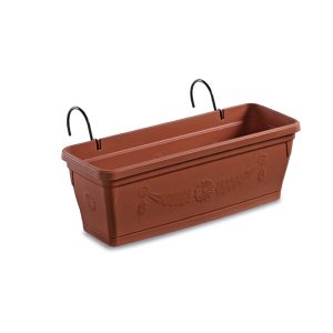 STEFANPLAST BALKONBAKSET M/OPHANG 50CM TERRACOTTA