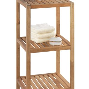 WENKO HOUSEHOLD AND BATH SHELF WALNUT WOOD