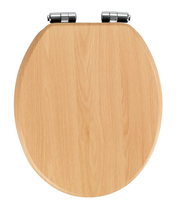WENKO TOILETZITTING BEUKEN MDF NATUREL