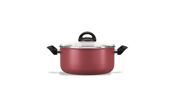 BRINOX BRAADPAN M/DEKSEL 24CM CHILLI CHERRY