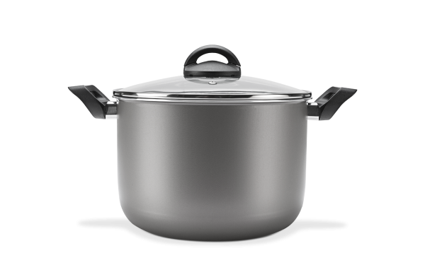 BRINOX STOCK POT 22CM 5.5L CHILLI SILVER