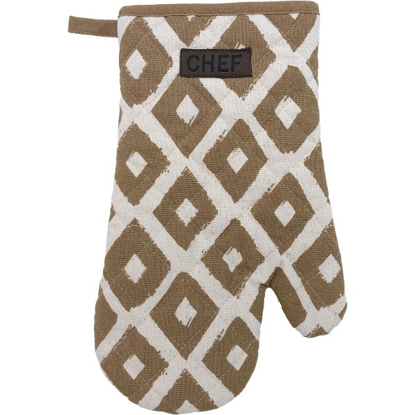 OVENWANT CHEF/LOSANGE 18X28CM KATOEN TAUPE