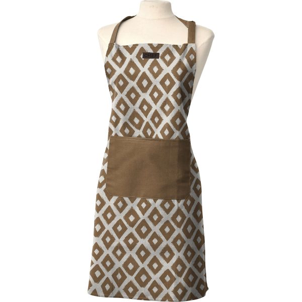 SCHORT CHEF/LOSANGE 65X80CM KATOEN TAUPE