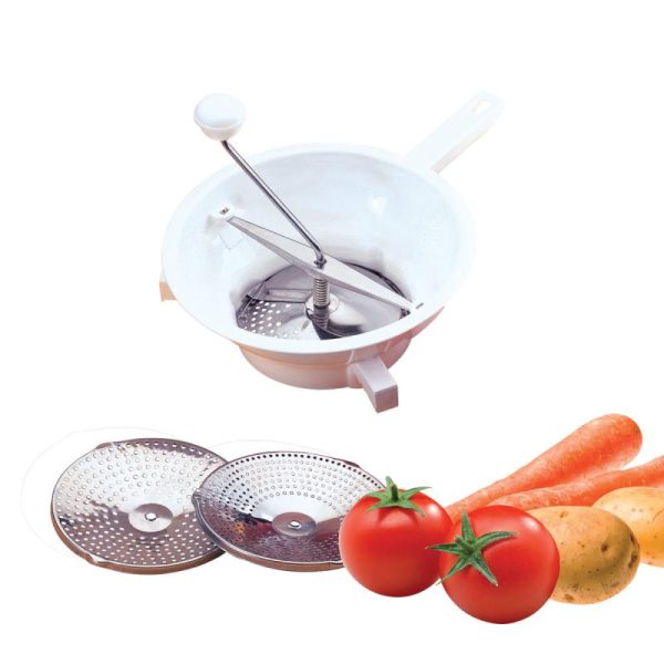 METALTEX PL.FOOD MILL W/3 SS DISH 20 CM