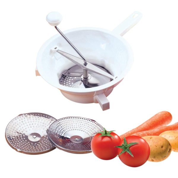 METALTEX FOOD MILL W/3 DISCS 24 CM