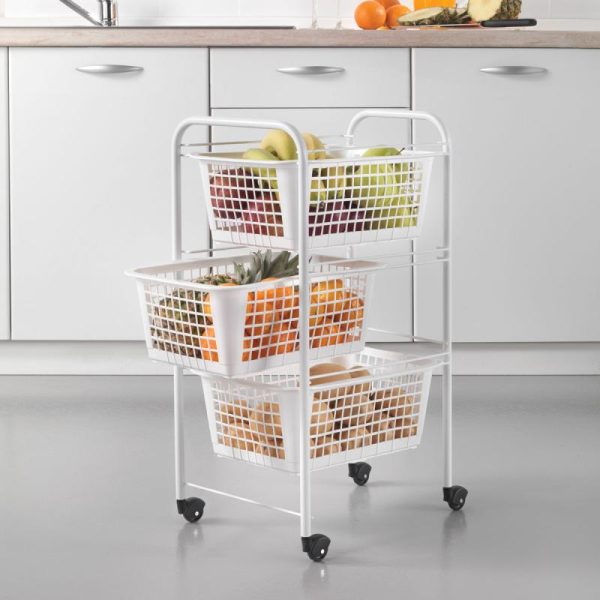 METALTEX ROLLING CART SAN DIEGO+3 BASKETS - Afbeelding 2