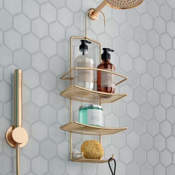 METALTEX ONDA SHOWER CADDY BRASS - Afbeelding 2
