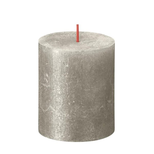 BOLSIUS RUSTIEK STOMPKAARS 80/68 SHIMMER CHAMPAGNE