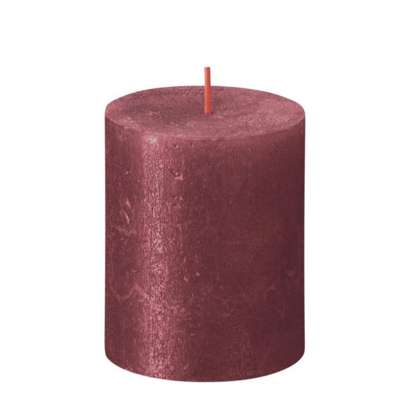 BOLSIUS RUSTIEK STOMPKAARS 80/68 SHIMMER RED