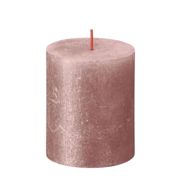 BOLSIUS RUSTIEK STOMPKAARS 80/68 SHIMMER PINK