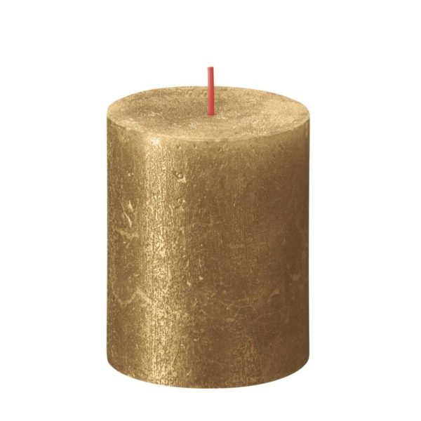 BOLSIUS RUSTIEK STOMPKAARS 80/68 SHIMMER GOLD