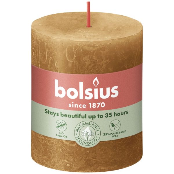 BOLSIUS RUSTIEK STOMPKAARS 80/68 SPICE BROWN